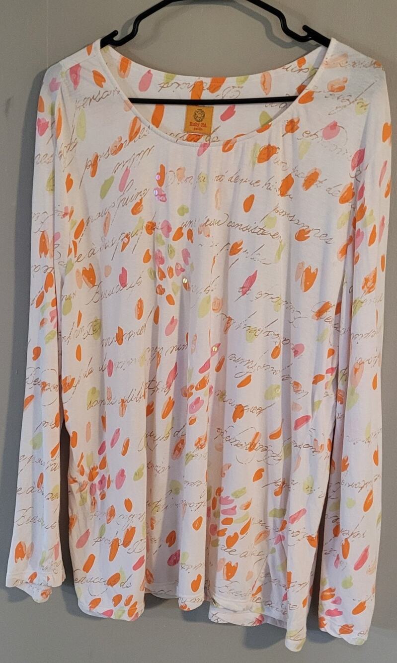Women's long-sleeved top multicolor XL by ruby rd. petite